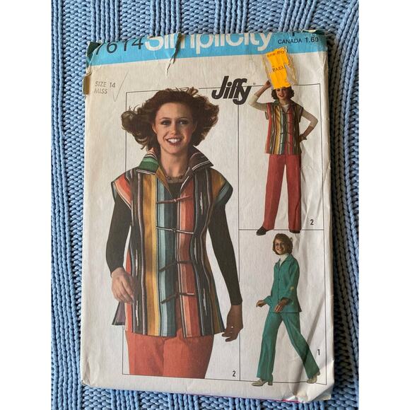 Simplicity 7614 tunic top pants pattern - Picture 1 of 5